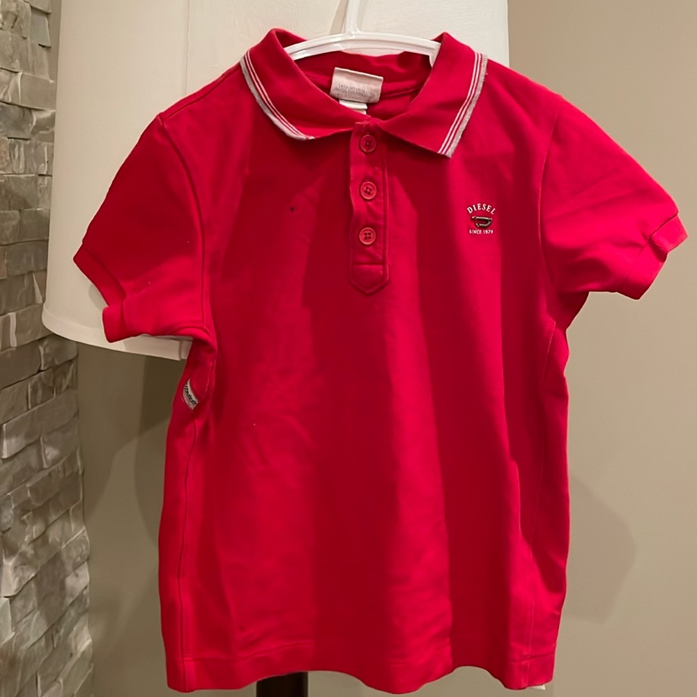 Diesel red polo shirt